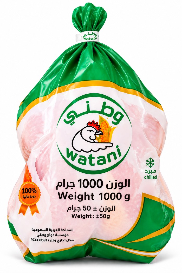 دجاج وطني كامل 1000 جرام