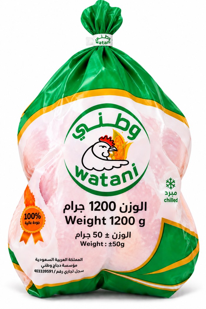 دجاج وطني كامل 1200 جرام
